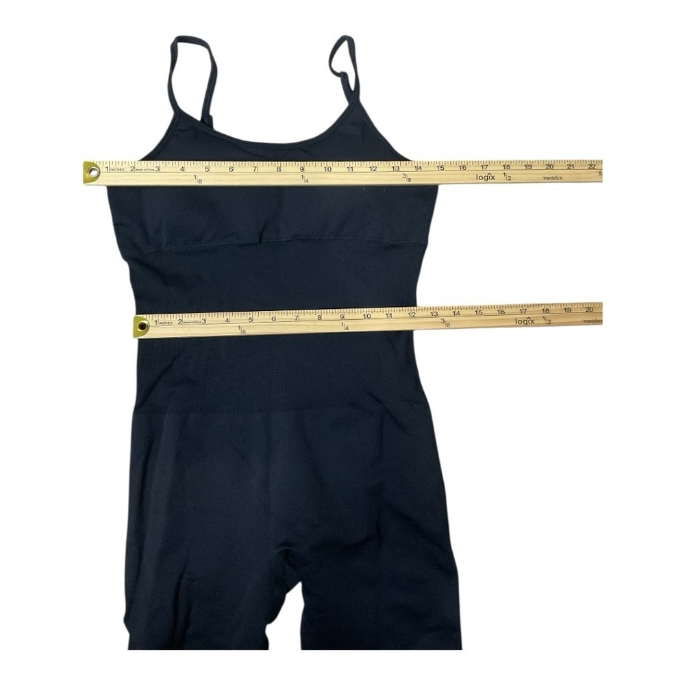 OQQ Black Stretch Jumpsuit Bodysuit Style Size L Nylon Spandex - Picture 3 of 5